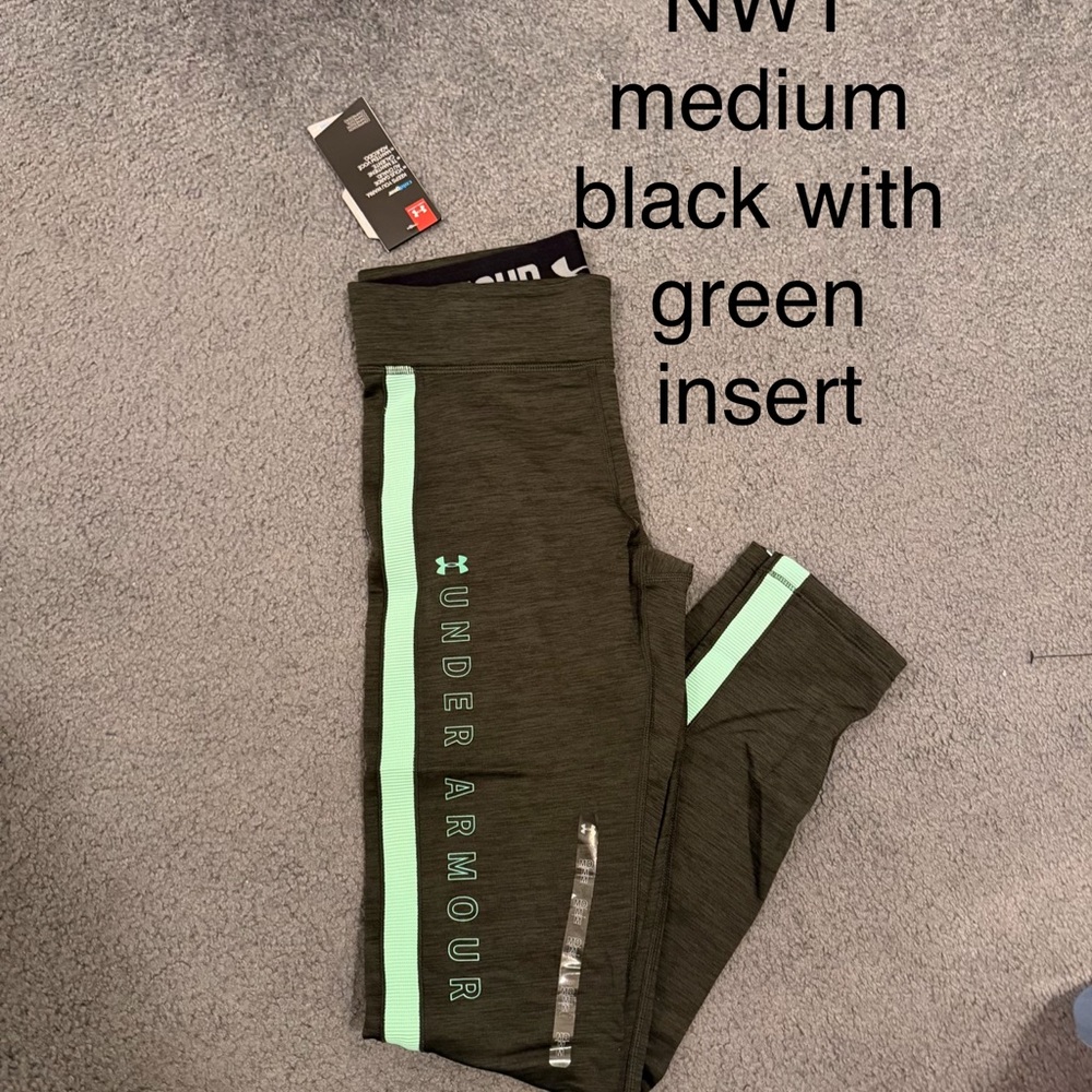 Under Armour Black Leggings with Lime Accent